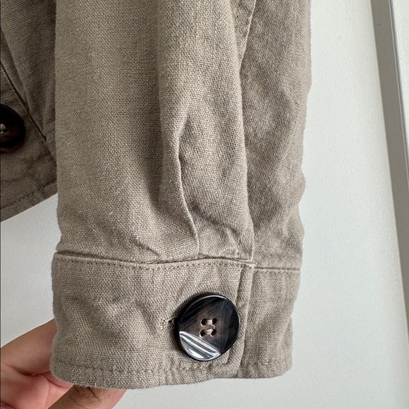 Zara Cropped Linen Jacket - Picture 3 of 6